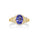 2.25 Cts Tanzanite and White Diamond Ring in 14K Yellow Gold