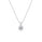 Round Lab Grown Diamond Solitaire Pendant in 14K White Gold