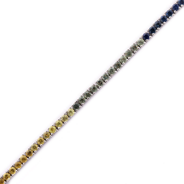 4.33 Cts Multi-Sapphire Bracelet in 925