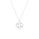 0.16 Cts White Diamond Cancer Pendant in 14K White Gold