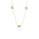 BellaMoi White Moissanite Station Necklace in 14K Yellow Gold