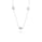 White Moissanite Station Necklace in 14K White Gold