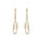 0.5 Cts White Diamond Earring in 14K Yellow Gold