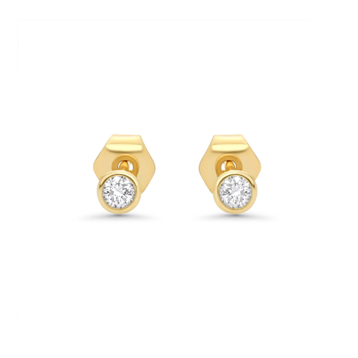 0.10 Cts White Diamond Stud Earring in 14K Gold