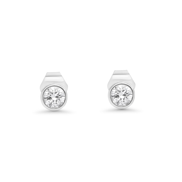 0.29 Cts White Diamond Stud Earring in 14K Gold