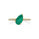 1.52 Cts Emerald and White Diamond Ring in 14K Yellow Gold