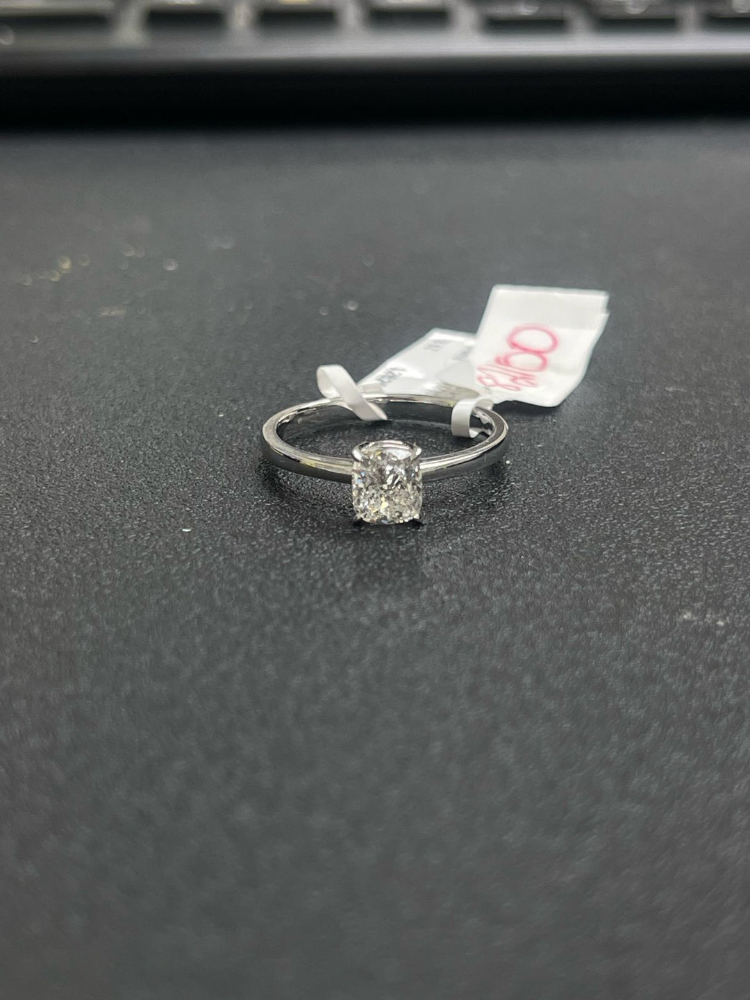 1.07 Cts White Diamond Ring in 14K White Gold