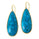 44.10 Cts Howlite Turquoise Dangle Earring in Brass