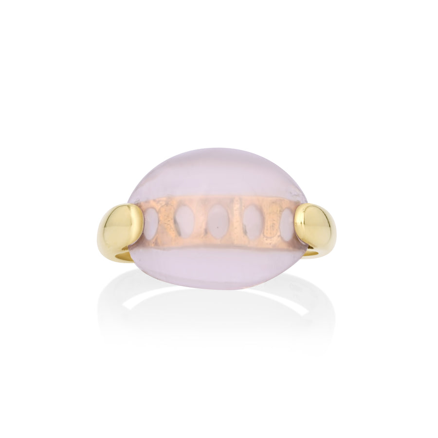 6.4 Cts Quartz Ring in 14K Yellow Gold