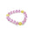 Kunzite Bead Stretch Bracelet in 18K Gold Plated Brass