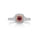 0.34 Cts Pink Diamond and White Diamond Ring in 18K Two Tone