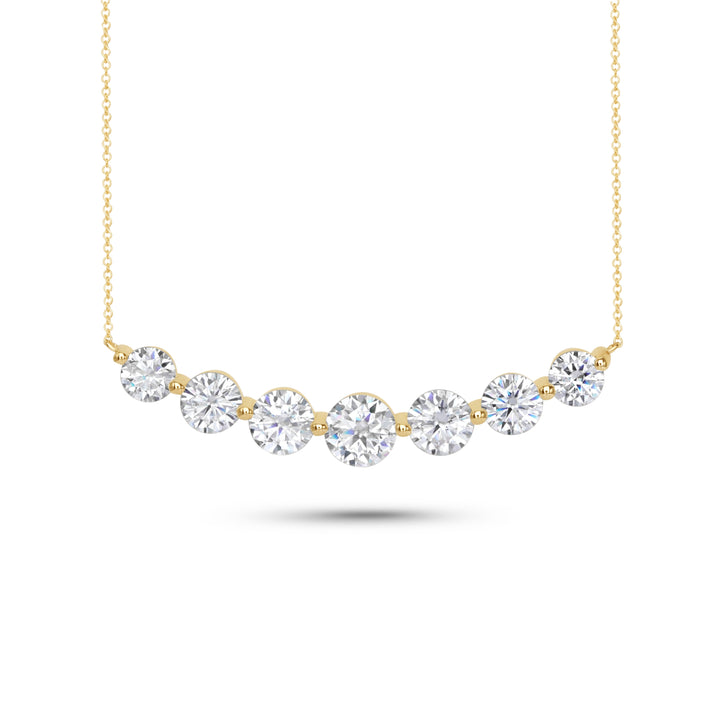 4.00 DEW Moissanite Necklace in 14K Yellow Gold