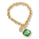 13.59 Cts Mint-Color Quartz Clover Bracelet in Brass