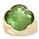 15.05 Cts Mint-Color Quartz Clover Ring in Brass