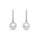 9.00-10.00 MM Shell Pearl and White Diamond Earring in 14K White Gold