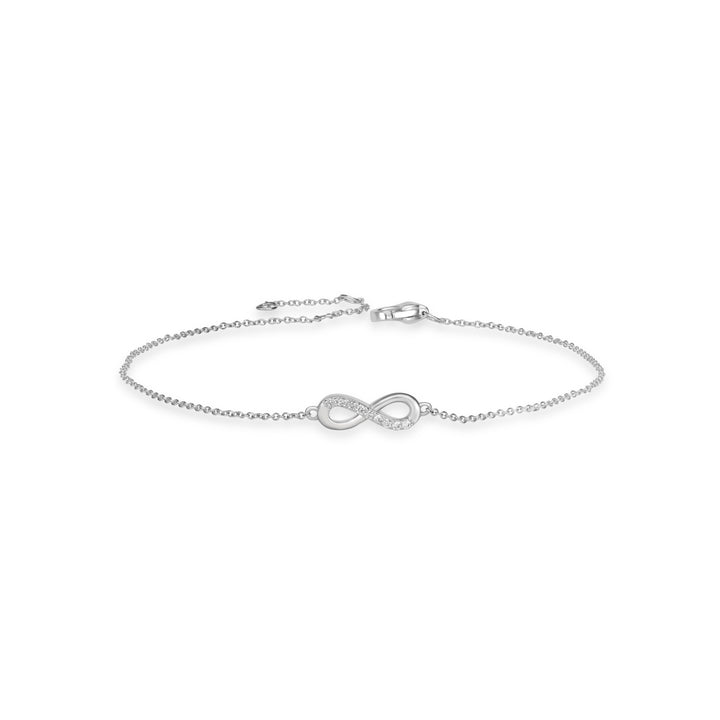 0.04 Cts White Diamond Bracelet in 14K White Gold