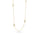 Zoey Blush White Diamond Station Necklace in 14K Yellow Gold