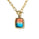 26.40 Cts Aqua-Tera Quartz Chain Necklace in Brass