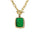 26.52 Cts Green Quartz Chain Necklace in Brass