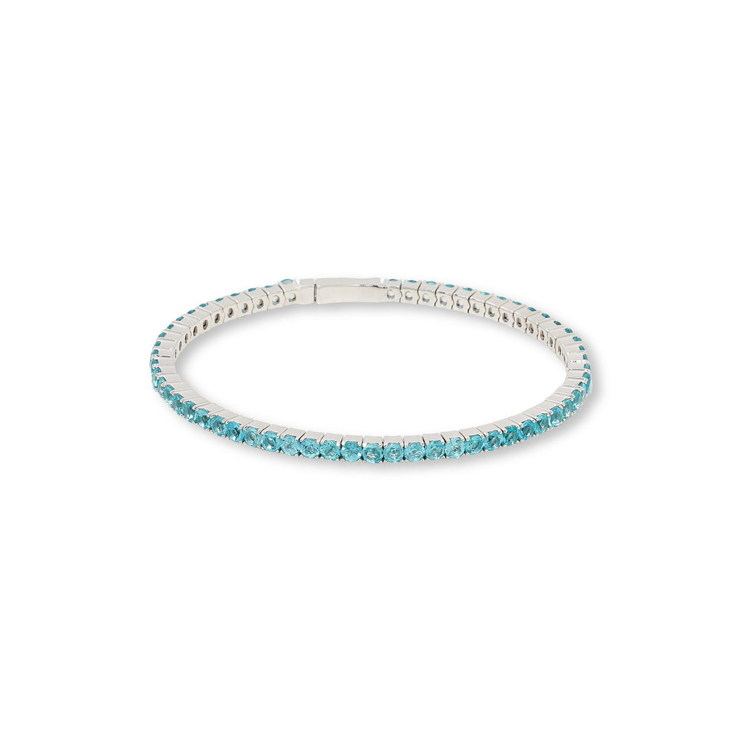 7.58 Cts Apatite Tennis Bracelet in 925 Sterling Silver