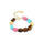 127 Cts Multi Gemstone Beaded Bracelet in Brass