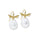 68.75 Cts Mother of Pearl Drop Earring in Brass