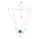 15.46 Cts Purple/Blue Quartz and 4.4 Cts White Topaz Layering Necklace in 14K Yellow Gold Over Brass