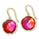 12.81 Cts Sunset BiColor Quartz Earring in 14K Yellow Gold Over Brass