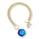 15.46 Cts Purple/Blue Quartz Clover Bracelet in 14K Yellow Gold Over Brass