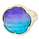 15.46 Cts Purple/Blue Quartz Clover Ring in 14K Yellow Gold Over Brass
