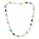 29.01 Cts Multi Gemstone  Necklace in 14K Yellow Gold Over Brass