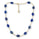18.89 Cts Lapis Necklace in 14K Yellow Gold Over Brass
