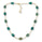 16.51 Cts Chrysocolla Necklace in 14K Yellow Gold Over Brass