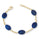 7.26 Cts Lapis Bracelet in 14K Yellow Gold Over Brass
