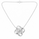 1.00 DEW Round Shape Moissanite Solitaire Pendant in 925 Platinum Plated