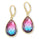 26.09 Cts Bi-Color Quartz  Dangle Earring in 14K Yellow Gold Over Brass