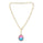 50.07 Cts Bi-Color Quartz Chain Necklace in 14K Yellow Gold Over Brass