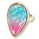 18.98 Cts Bi-Color Quartz Statement Ring in 14K Yellow Gold Over Brass
