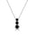1.78 Ctw Black Diamond Pendant in 925 Sterling Silver