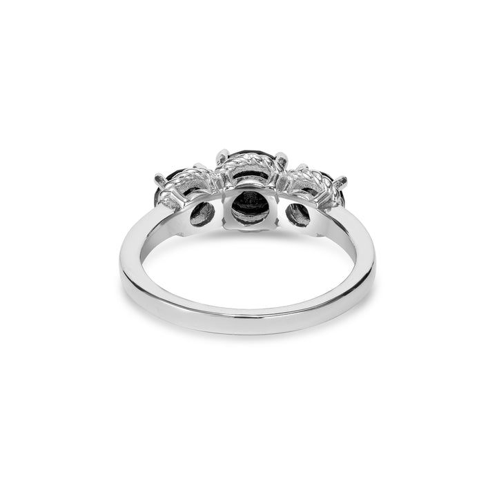 2.03 Ctw Black Diamond Ring in 925 Sterling Silver