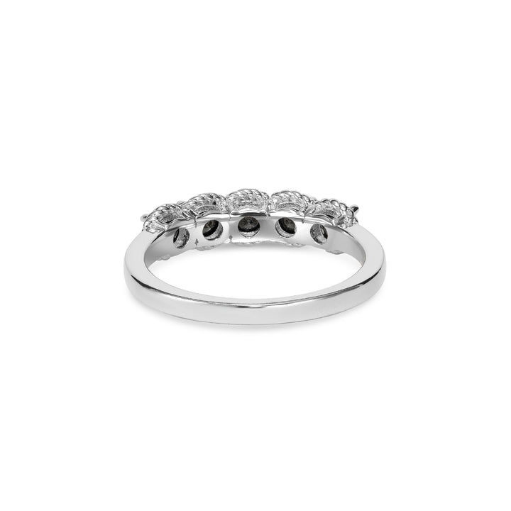 1.40 Ctw Black Diamond Ring in 925 Sterling Silver