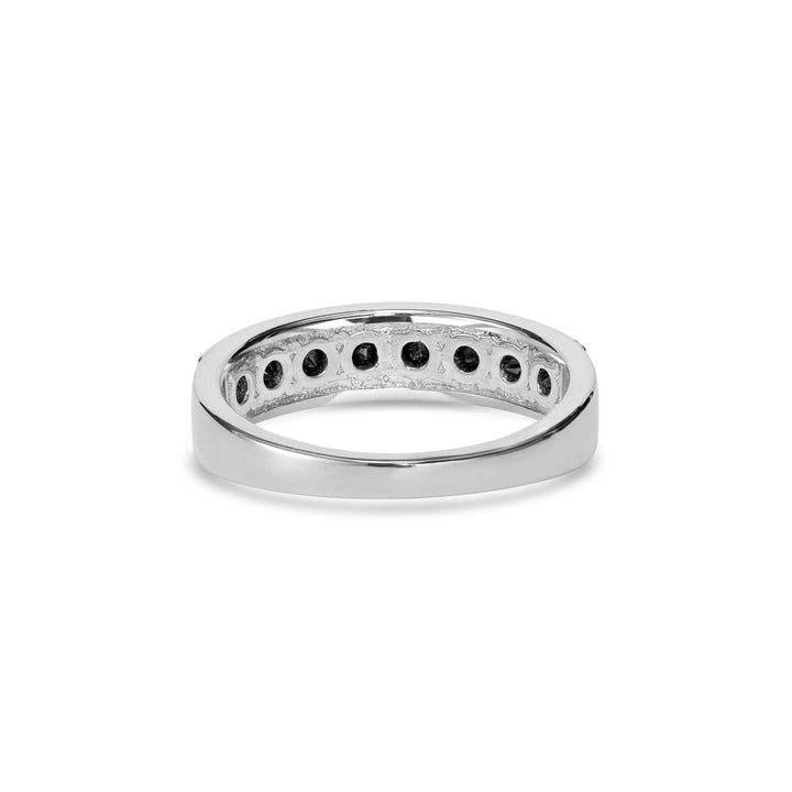 0.98 Ctw Black Diamond Ring in 925 Sterling Silver