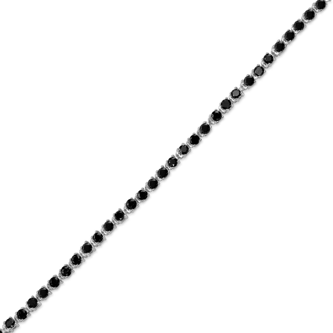 2.27 Ctw Black Diamond Necklace in 925 Sterling Silver