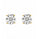 1.03 Ctw Lab Grown Diamond Solitaire Earring in 925 Yellow Gold Plated
