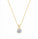1.01 Ctw Lab Grown Diamond Solitaire Pendant in 925 Yellow Gold Plated