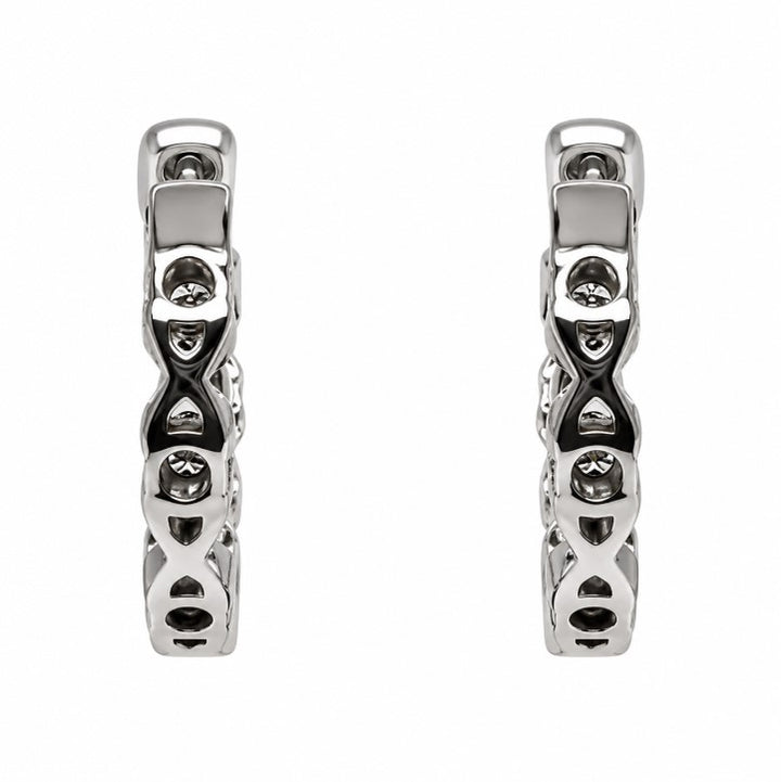 0.84 Ctw Lab Grown Diamond Hoop Earring in 925 Platinum Plated
