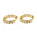 1.22 Ctw Lab Grown Diamond Hoop Earring in 925 Yellow Gold Plated
