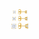4.06 DEW Round Shape Moissanite Solitaire Earring 3-Pair Set in 925 Yellow Gold Plated