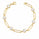 8.00 DEW Moissanite Link Bracelet in 925 Yellow Gold