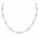 20.00 DEW Moissanite Link Necklace in 925 Platinum Plated